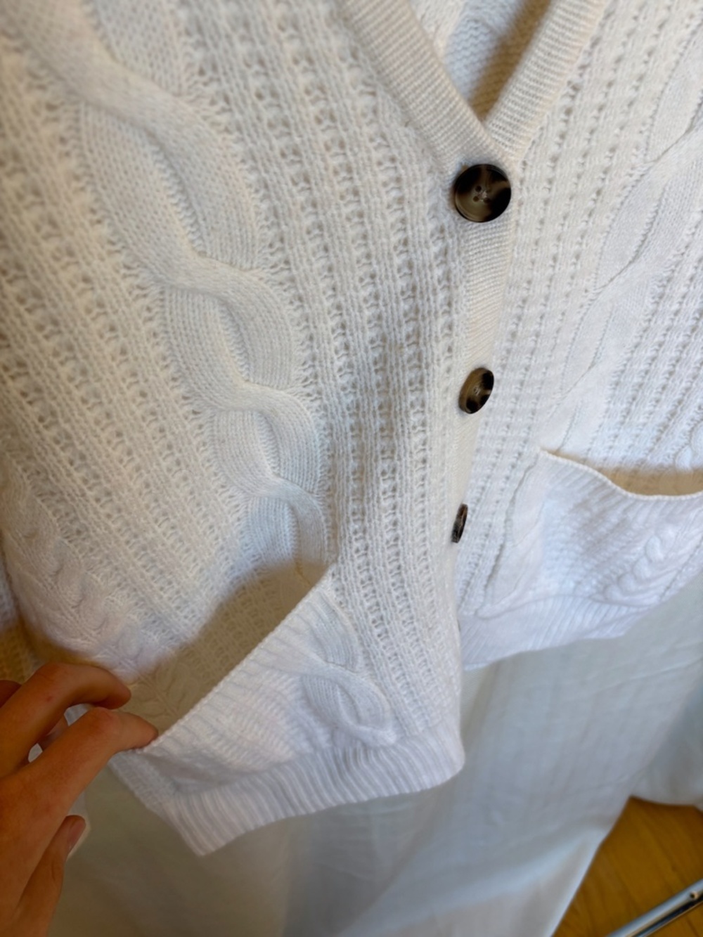 Magaschoni 100% Cashmere Cardigan Sweater - Picture 4 of 5
